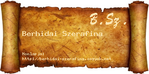 Berhidai Szerafina névjegykártya